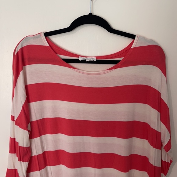 The Zig Zag Stripe pink & white striped tunic/top - Picture 2 of 11